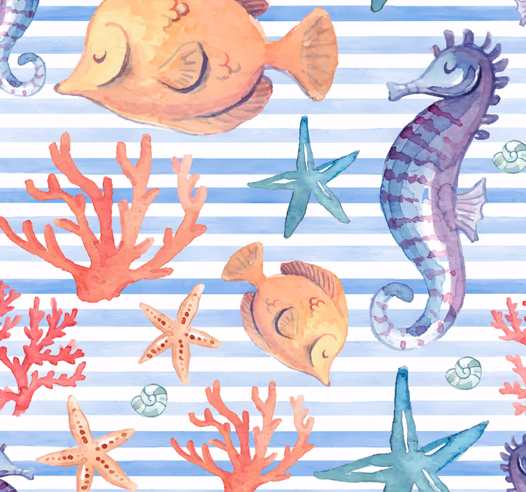 Teenage blind sea life mosaics - TenStickers