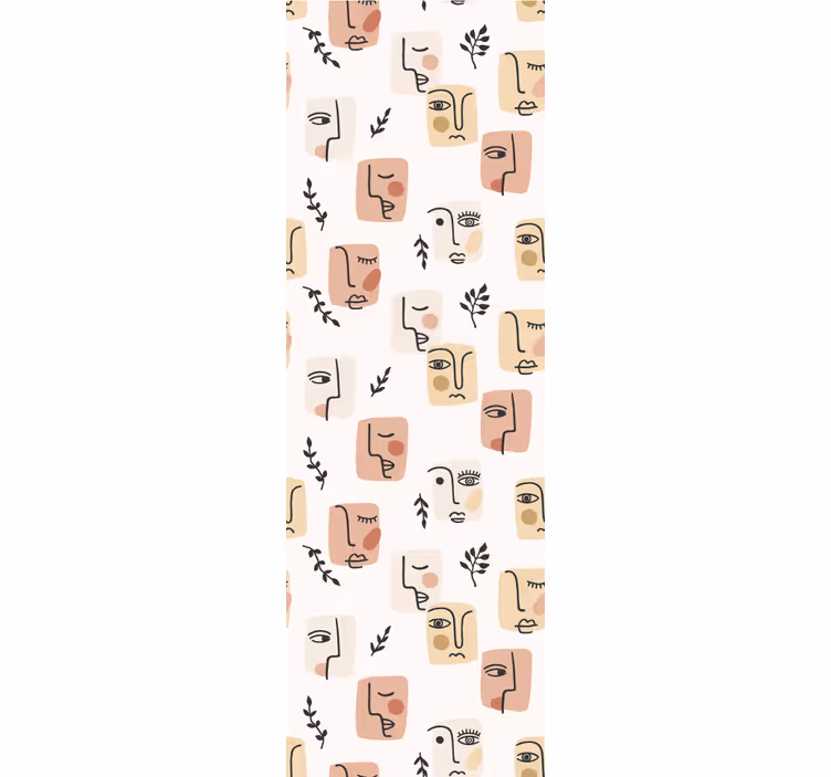 Teenage blind abstract faces design - TenStickers