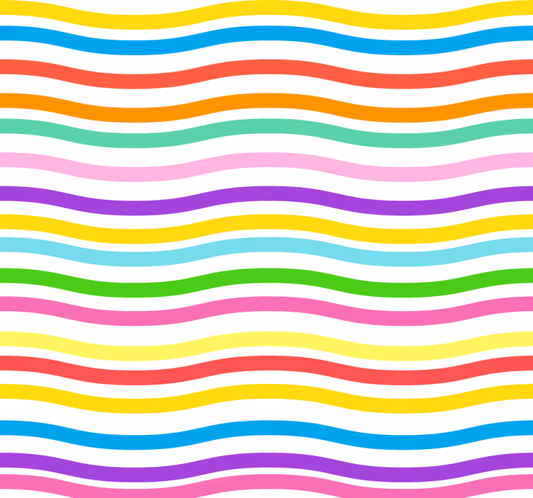 Teenage blind in irregular rainbow stripes - TenStickers