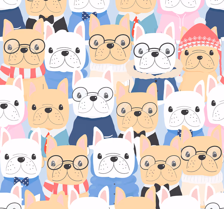 Teenage blind with adorable puppies - TenStickers