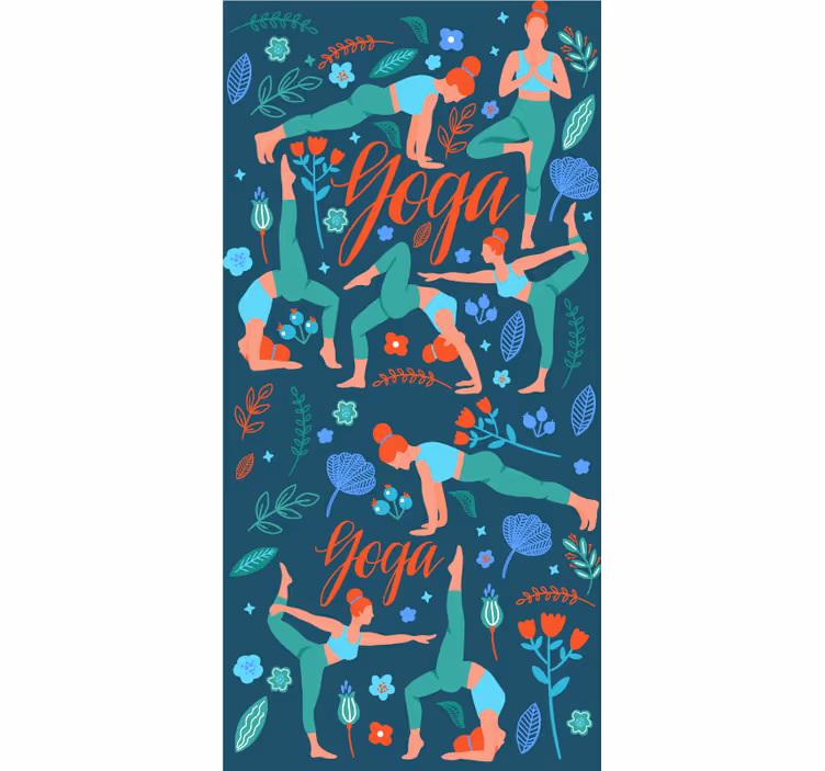 Teenage blind yoga for women - TenStickers