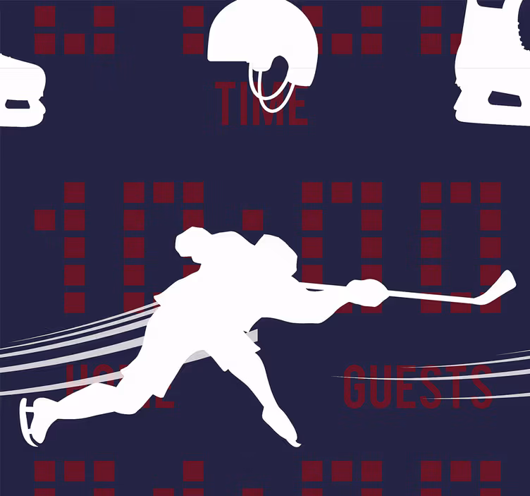 Teenage blind hockey player - TenStickers