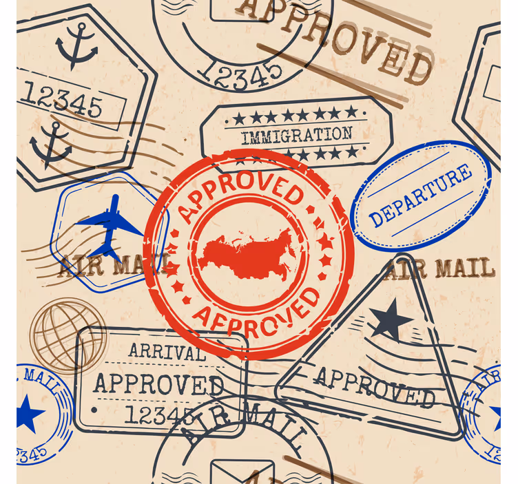 Teenage blind travel stamps - TenStickers