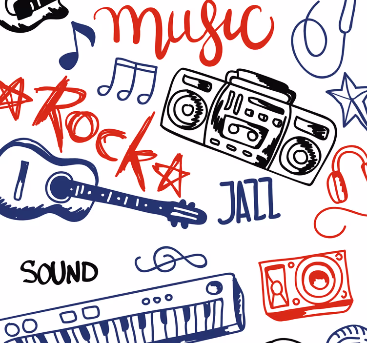 Teenage blind musical instruments - TenStickers