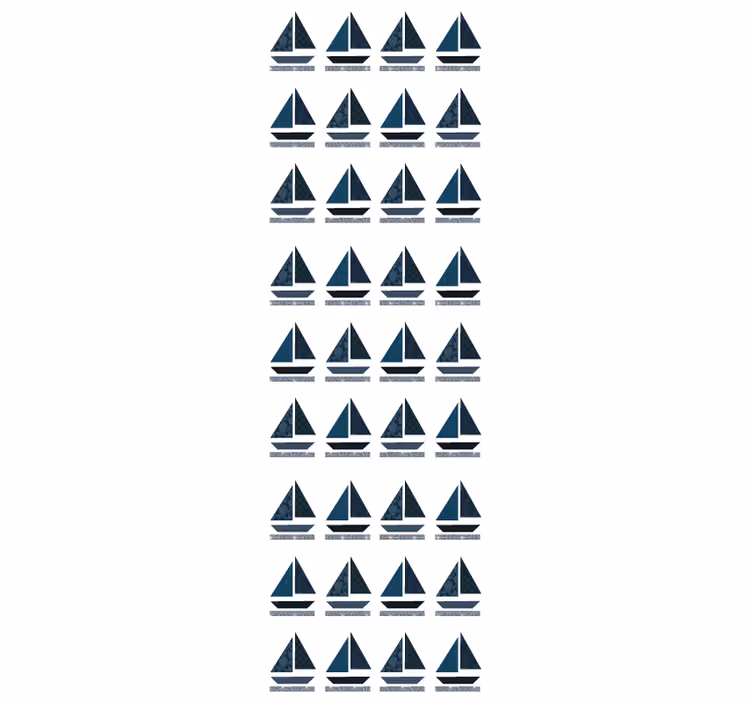 Modern blind sailboat pattern fabric - TenStickers