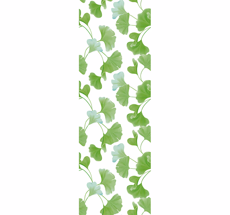 Modern blind green ginkgo leaves design - TenStickers
