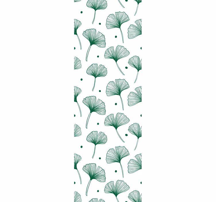 Modern blind big ginkgo green leaves design - TenStickers