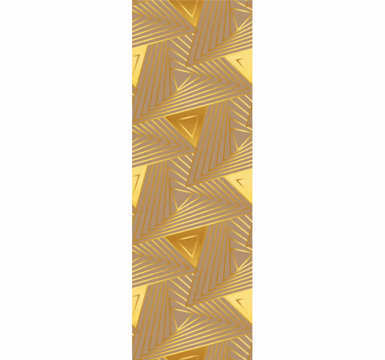 Modern blind with eclectic golden geometric design - TenStickers