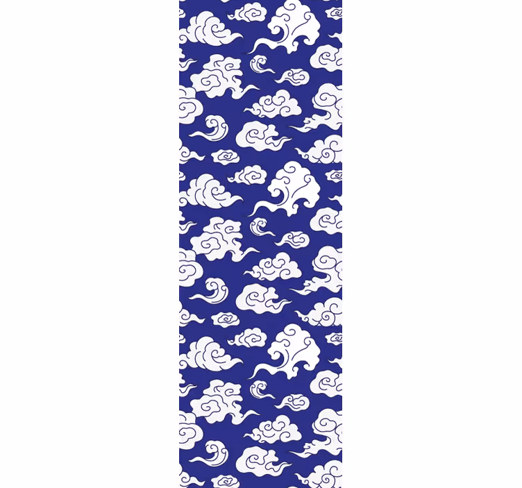 Modern blind with white clouds on a blue background - TenStickers