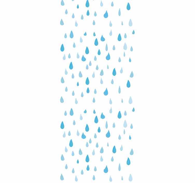 Modern blind blue watercolor water drops - TenStickers