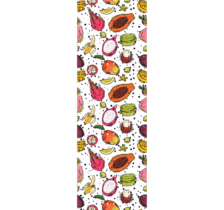 Modern blind with vibrant tropical fruit design - TenStickers