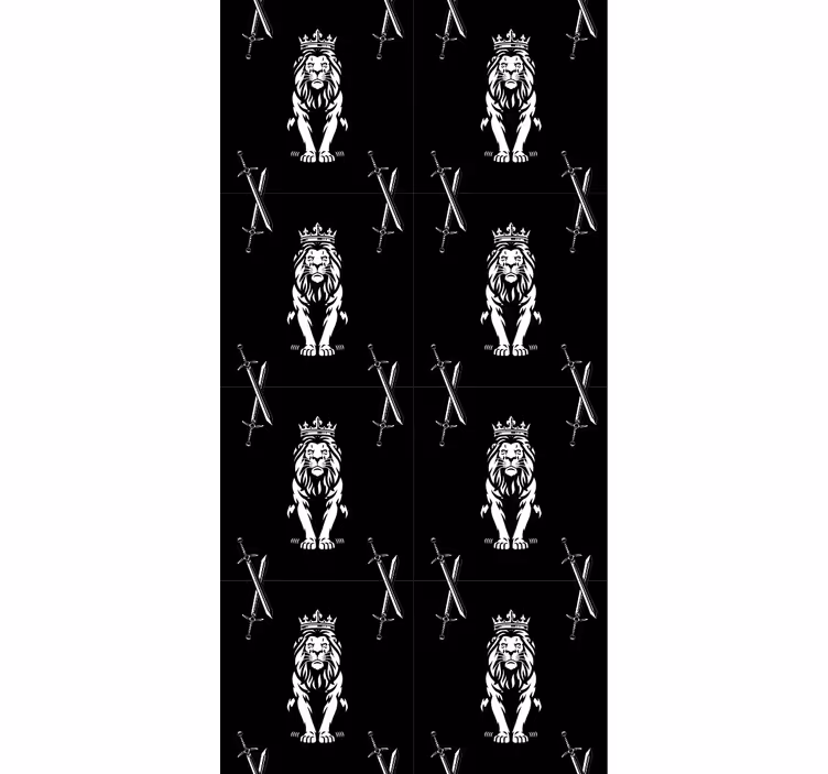 Modern blind jungle king silhouettes - TenStickers