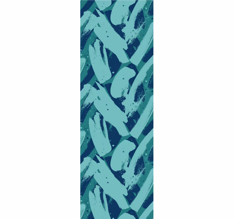 Modern blind in green and blue paint strokes - TenStickers