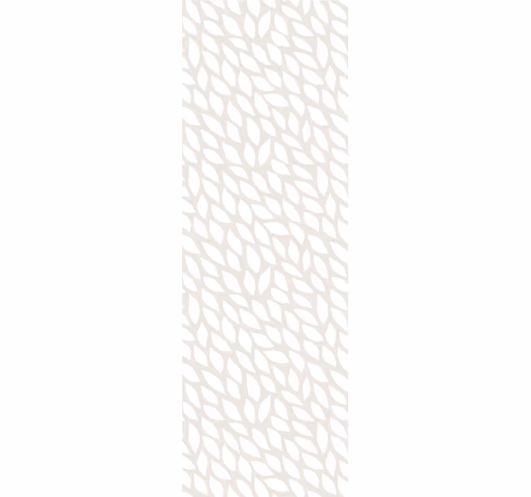 Modern blind with white leaves on grey - TenStickers