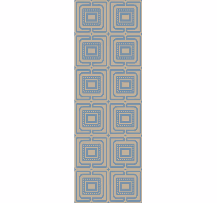 Modern blind in bronze and dark blue squares texture - TenStickers