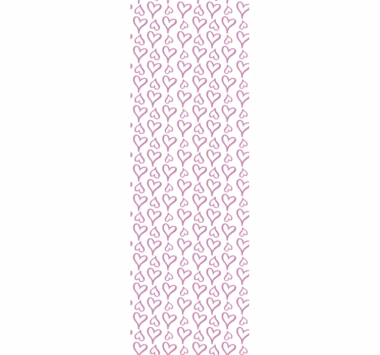 Modern blind with pink illustrated heart icons - TenStickers
