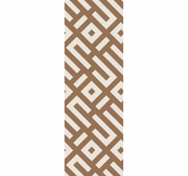 Modern blind geometric design in earth tones - TenStickers