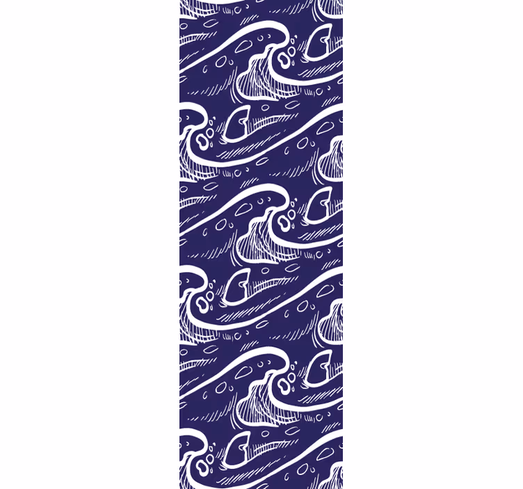 Modern blind blue wave pattern design - TenStickers
