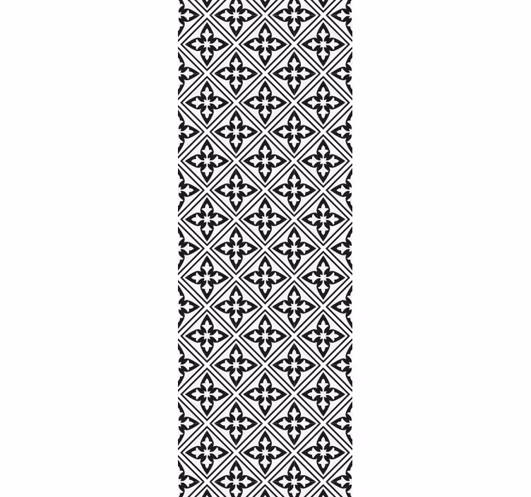 Black roller blind with floral design - TenStickers