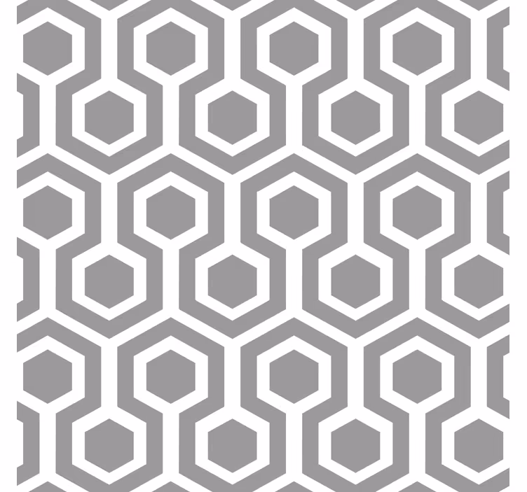 Blind grey hexagonal grey pattern - TenStickers