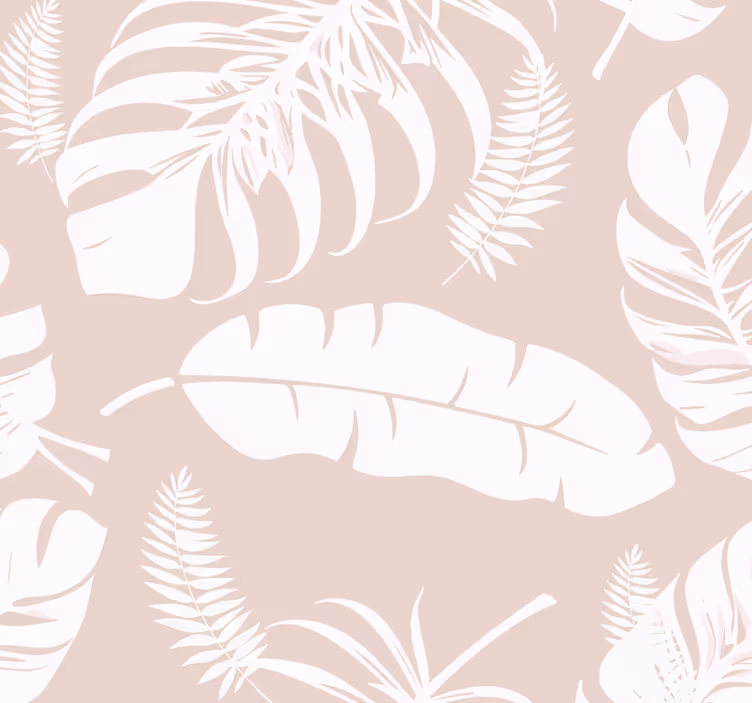 Roller blind beige banana leaves design - TenStickers