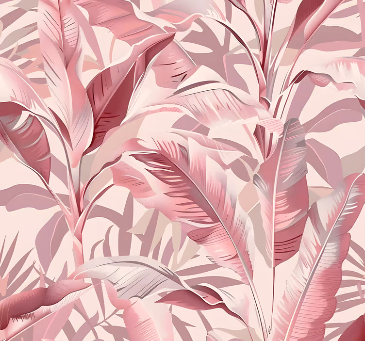 Roller blind pink rainforest green - TenStickers