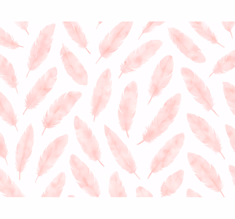 Roller blind pink with pink feather design - TenStickers