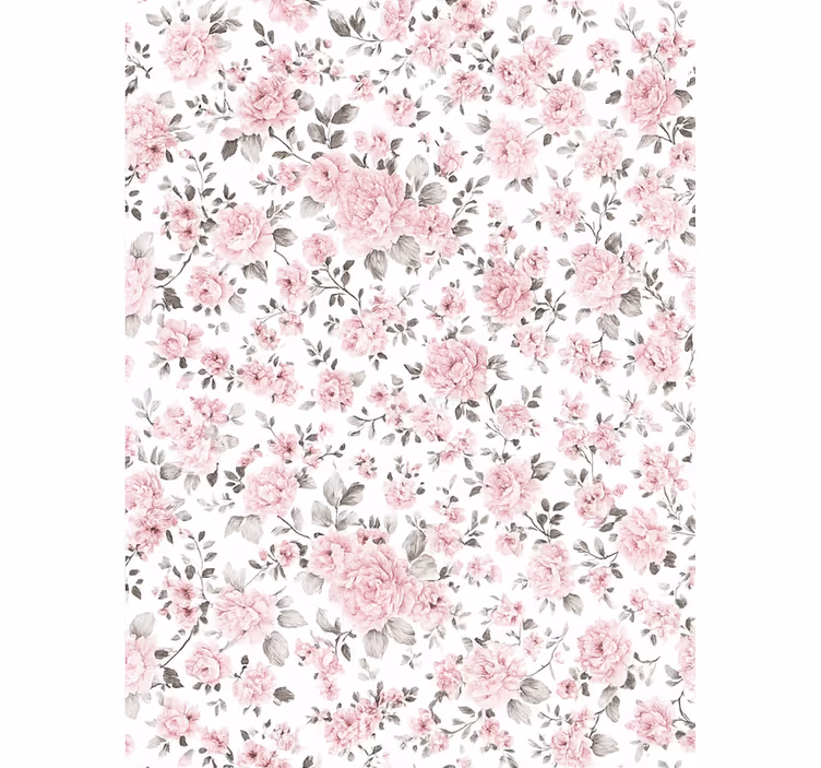 Roller blind pink vintage floral design - TenStickers