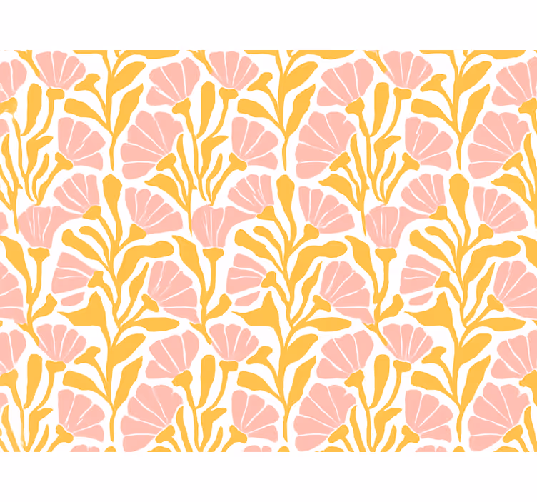 Roller blind pink with modern colorful floral design - TenStickers