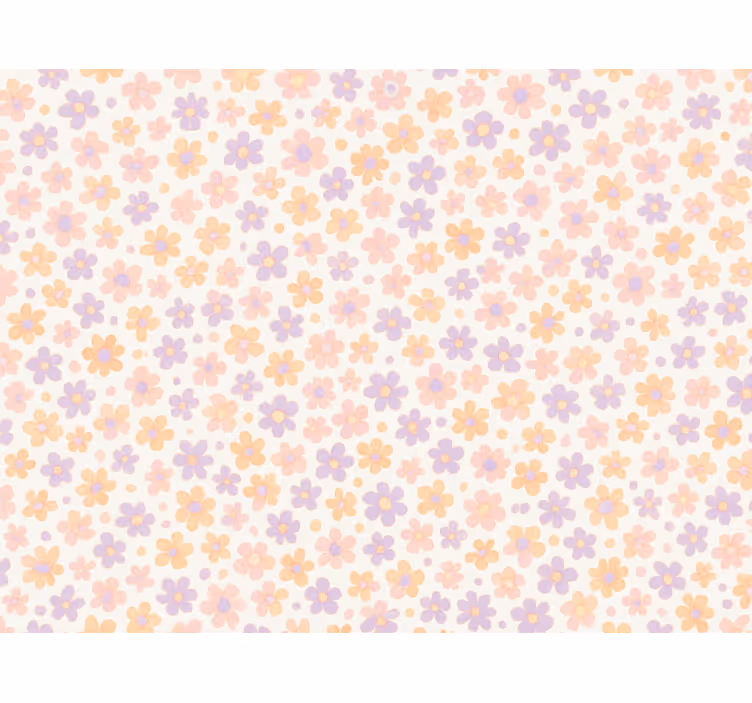 Roller blind pink with small pastel flowers - TenStickers