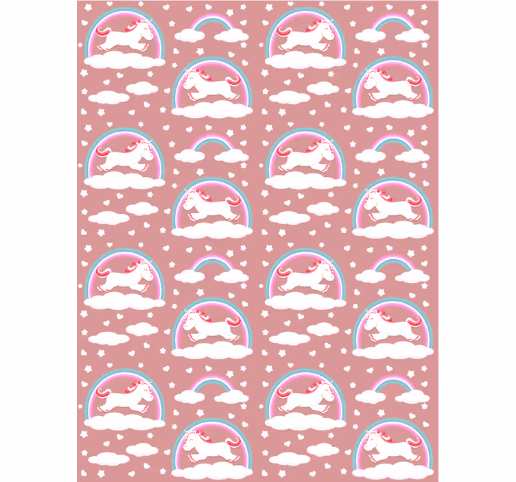Roller blind pink magical unicorn design - TenStickers