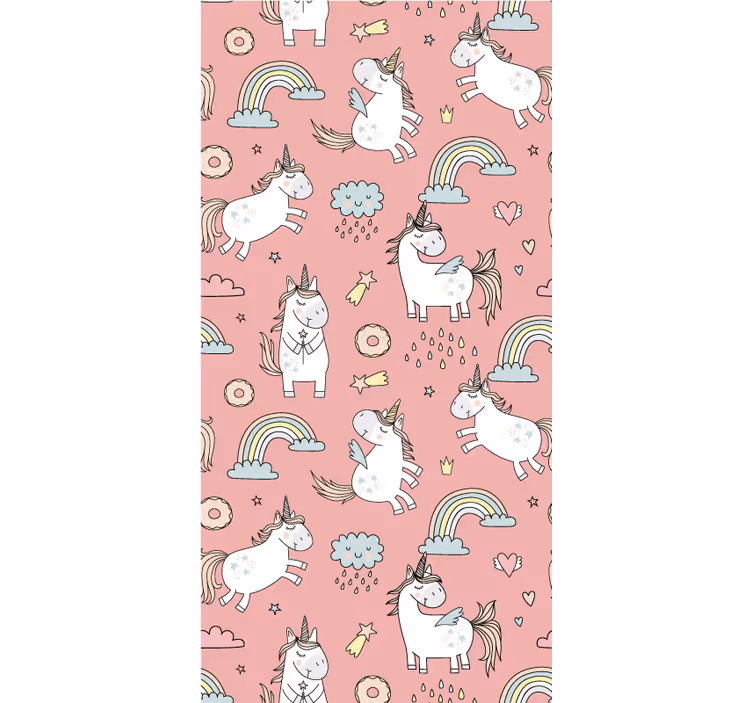 Roller blind pink magical unicorn joy - TenStickers
