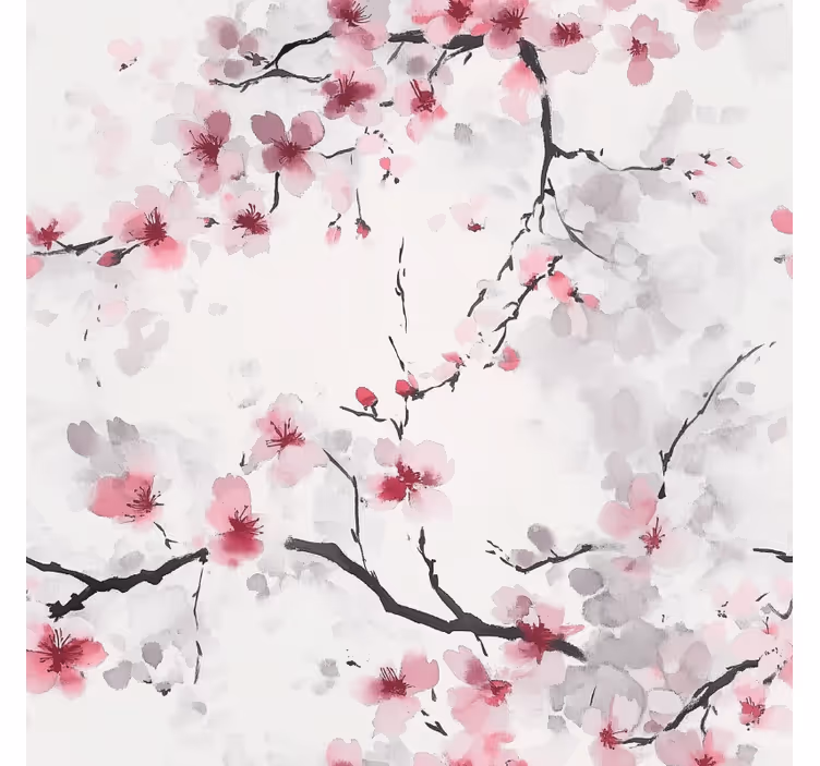 Roller blind pink cherry blossom design - TenStickers