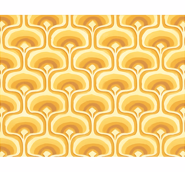 Yellow roller blind with vintage yellow design - TenStickers