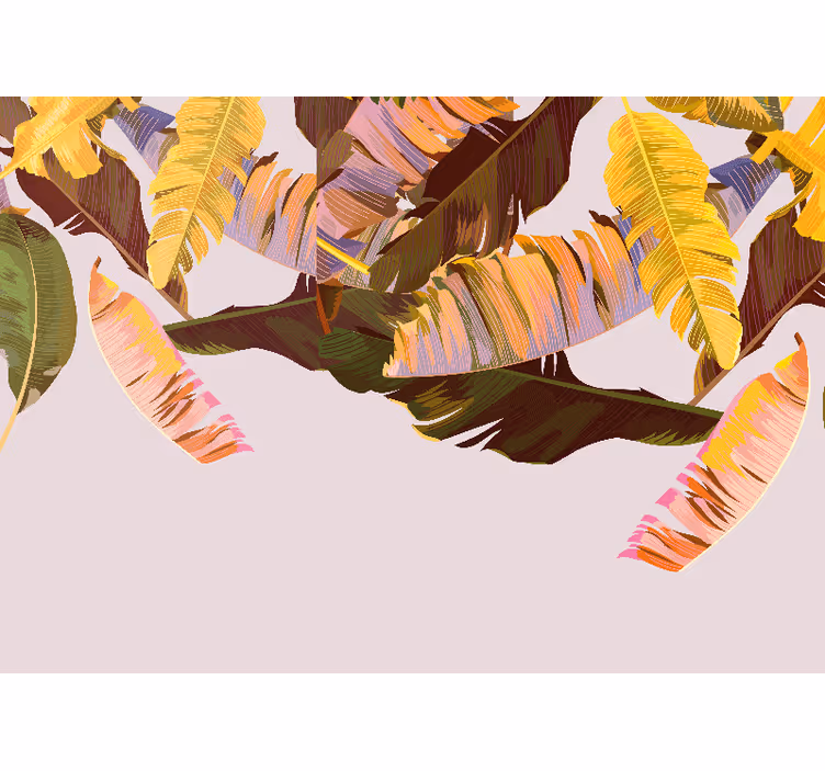 Blinds in a kitchen exotic banana leaves design - TenStickers