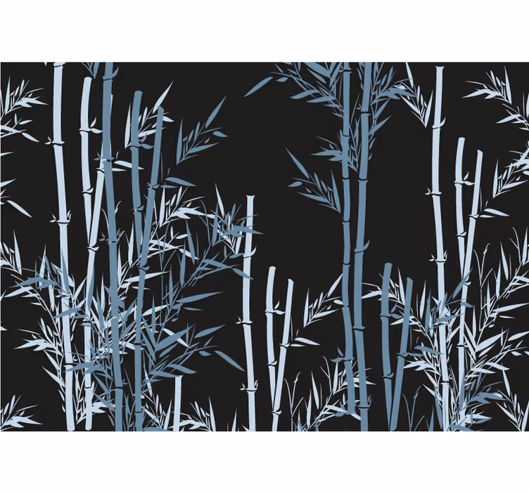 Blinds in a kitchen with bamboo leaves design - TenStickers