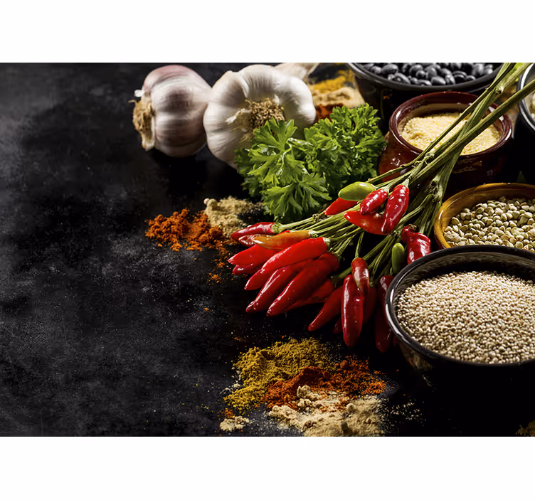 Blinds in a kitchen for cooking with spices - TenStickers