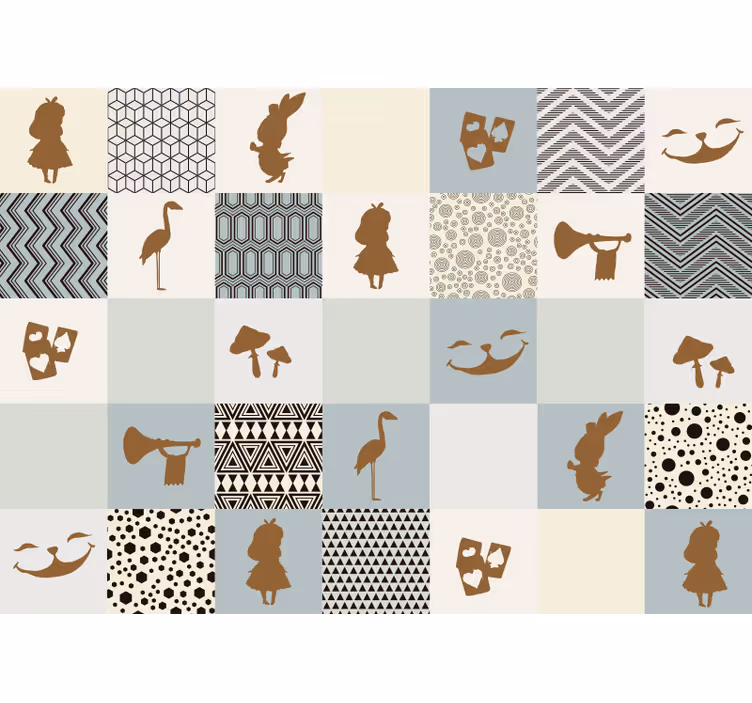 Blinds in a kitchen like alice in wonderland - TenStickers