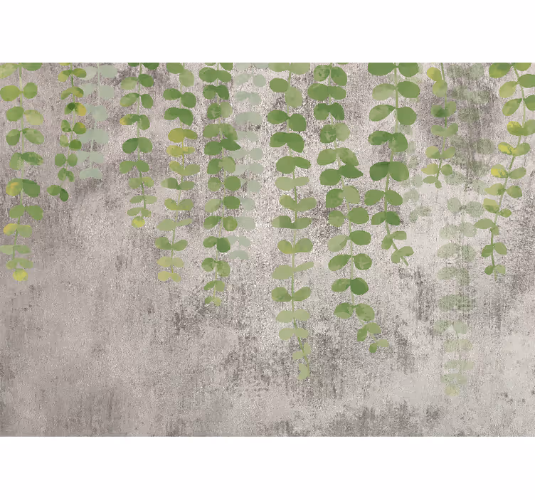 Blinds in a kitchen with hanging plants on concrete - TenStickers
