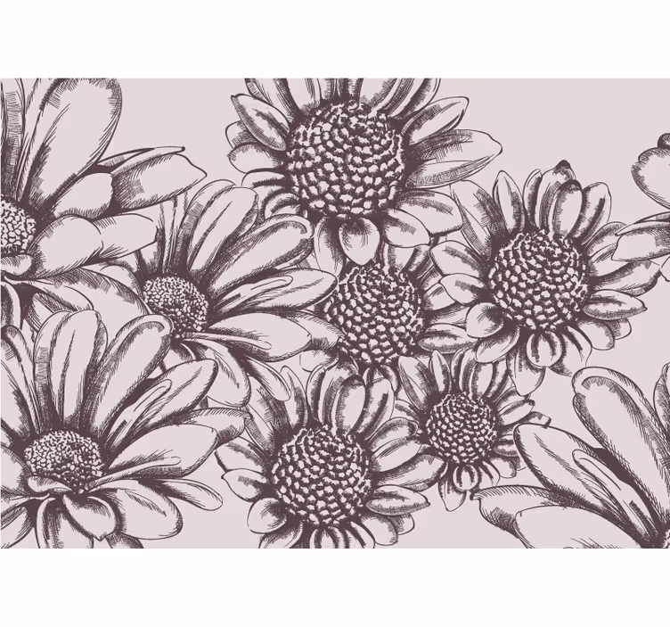 Blinds in a kitchen old sunflowers design - TenStickers