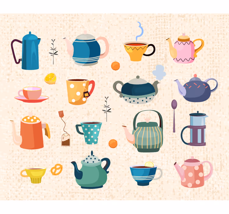 Blinds in a kitchen vintage tea - TenStickers
