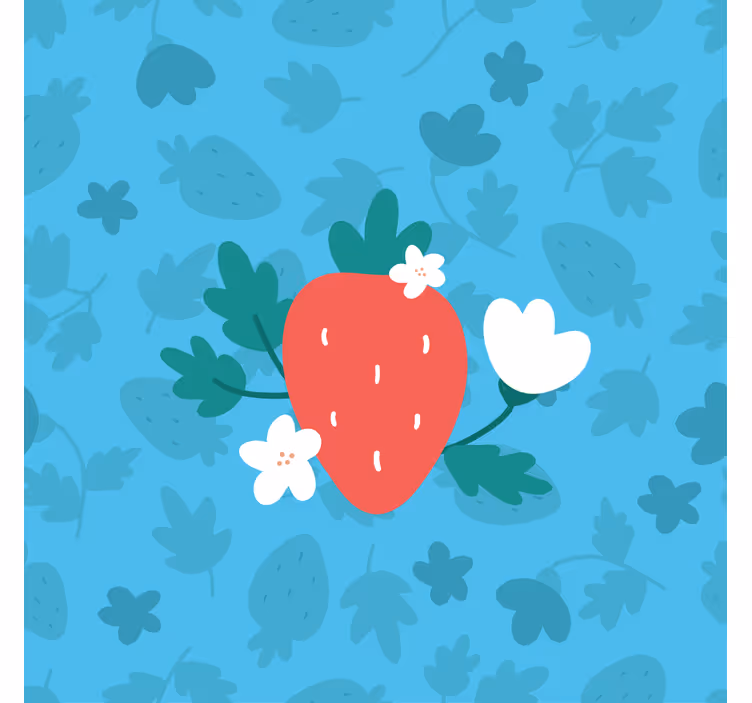 Blinds in a kitchen with a colorful fruit and flower pattern - TenStickers