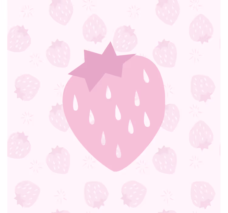 Blinds in a kitchen with strawberries on pink - TenStickers