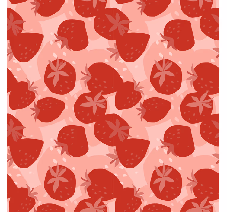 Blinds in a kitchen with abstract seamless red strawberries - TenStickers