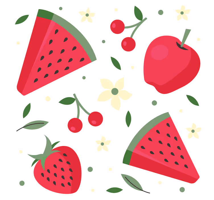 Fruits pattern blinds in a kitchen - TenStickers