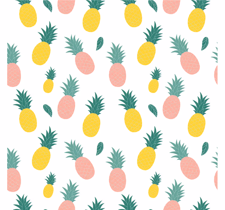 Blinds in a kitchen with pineapple fruit pattern - TenStickers