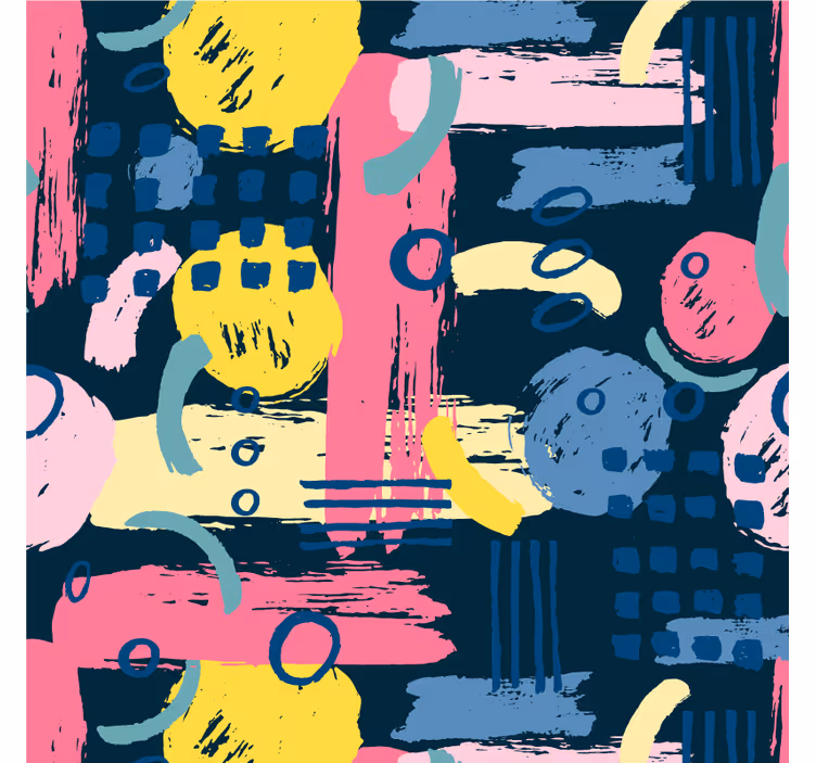 Living room blind in colorful abstract design - TenStickers