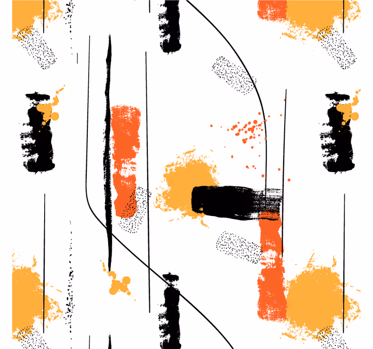 Living room blind abstract linear art design - TenStickers