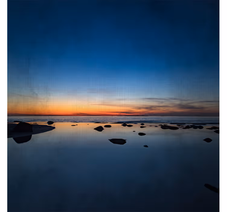 Living room blind nordic sunset over the sea - TenStickers