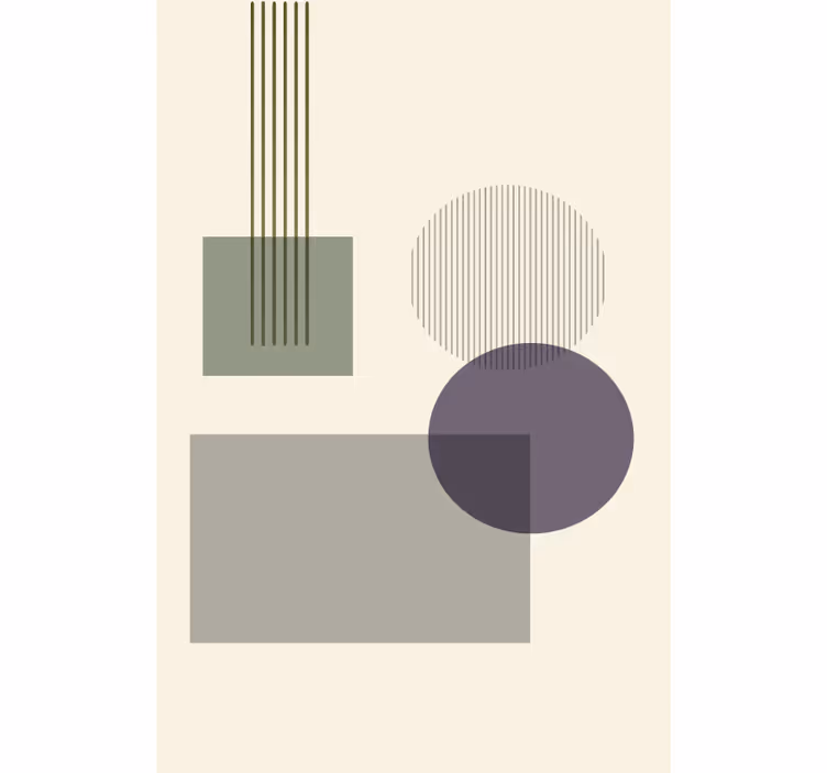Living room blind with soft geometric shapes - TenStickers